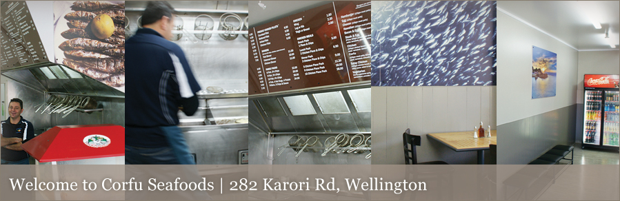 Welcome to Corfu Seafoods | 282 Karori Road, Wellington